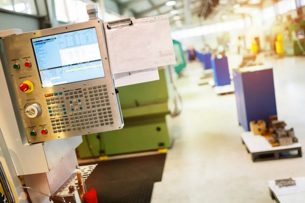 Panel of a cnc machine