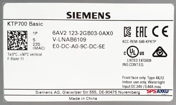 SIEMENS Simatic HMI 6AV2 123-2GB03-0AX0  6AV2123-2GB03-0AX0 – Bild 5