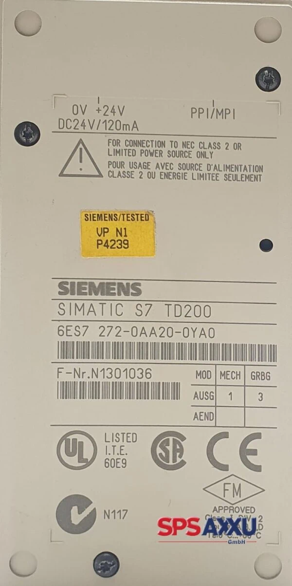 SIEMENS Simatic S7 TD200  6ES7 272-0AA20-0YA0   6ES7272-0AA20-0YA0 – Bild 5