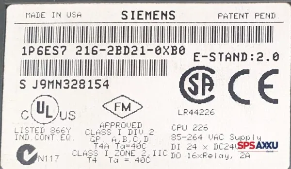 SIEMENS  6ES7 216-2BD21-0XB0  6ES7216-2BD21-0XB0  E: 2.0 – Bild 4