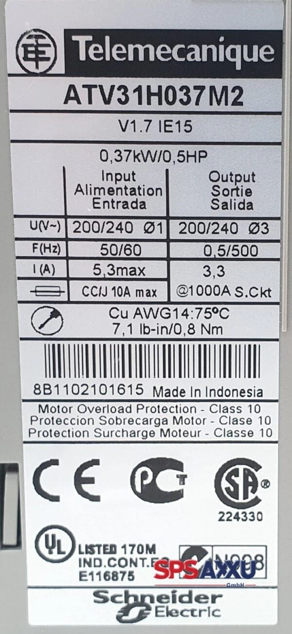 SCHNEIDER Electric Telemecanique ATV31H037M – Bild 4