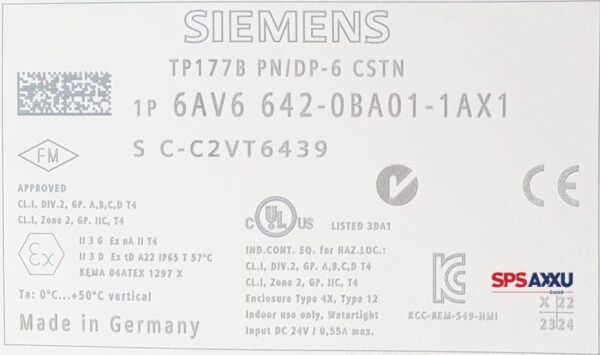 SIEMENS Simatic Panel 6AV6 642-0BA01-1AX1  6AV6642-0BA01-1AX1 – Bild 4