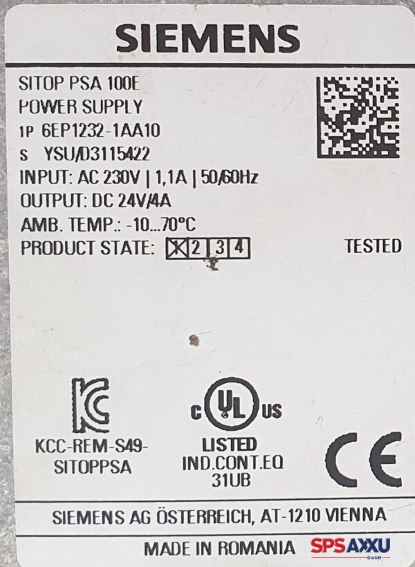 SIEMENS SITOP PSA 100E 6EP1232-1AA10 Power Supply – Bild 4