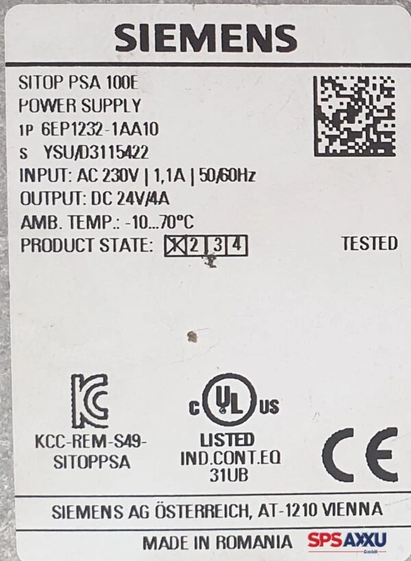 SIEMENS SITOP PSA 100E 6EP1232-1AA10 Power Supply – Bild 4