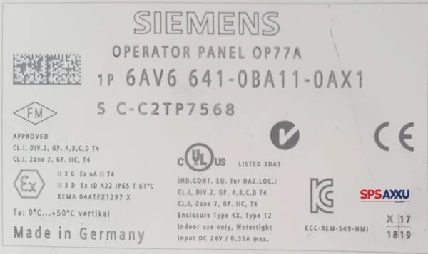 Siemens Simatic Panel OP77A 6AV6641-0BA11-0AX1 6AV6 641-0BA11-0AX1 – Bild 5