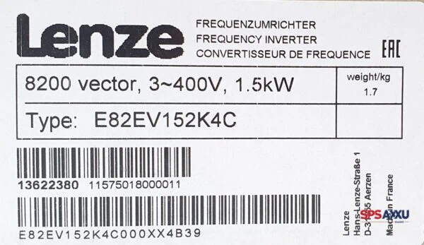 LENZE 8200 Inverter E82EV152K4C  E82EV152_4C Frequenzumrichter 1,5kW – Bild 2