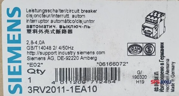 SIEMENS SIRIUS 3RV2011-1EA10 Leistungsschalter E:02 – Bild 3