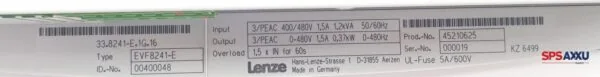 LENZE Servo Inverter Frequenzumrichter  EVF8241-E – Bild 4