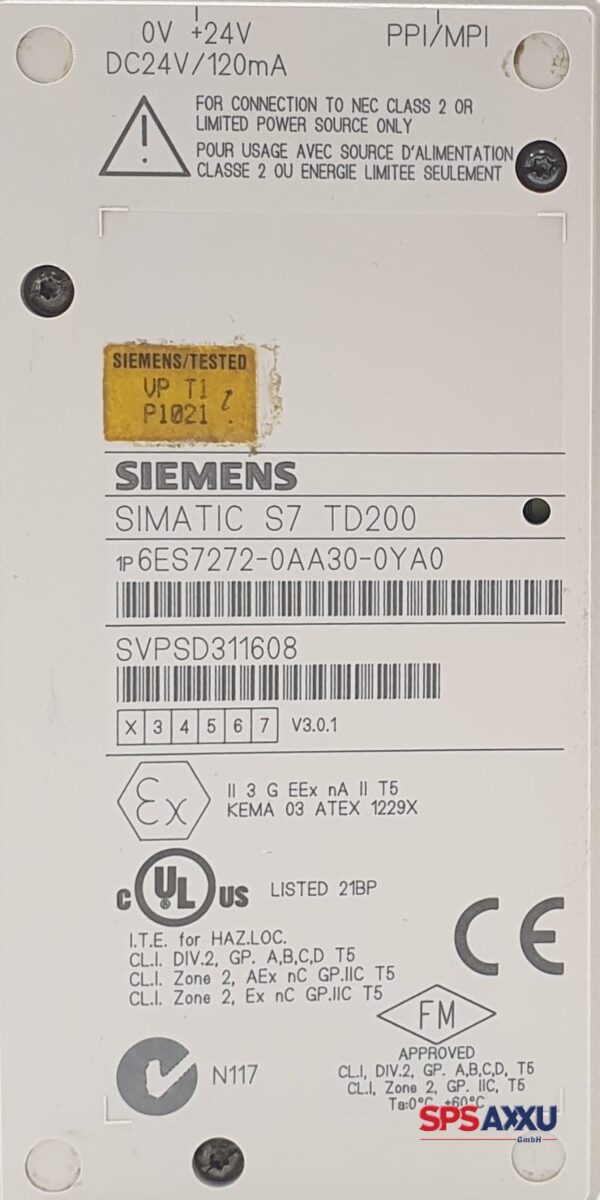 SIEMENS Simatic S7 TD200 6ES7272-0AA30-0YA0 6ES7 272-0AA30-0YA0 E:2 – Bild 3