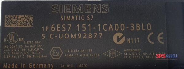 SIEMENS Simatic S7 ET 200S Modul    6ES7 151-1CA00-3BL0   6ES7151-1CA00-3BL0 – Bild 3