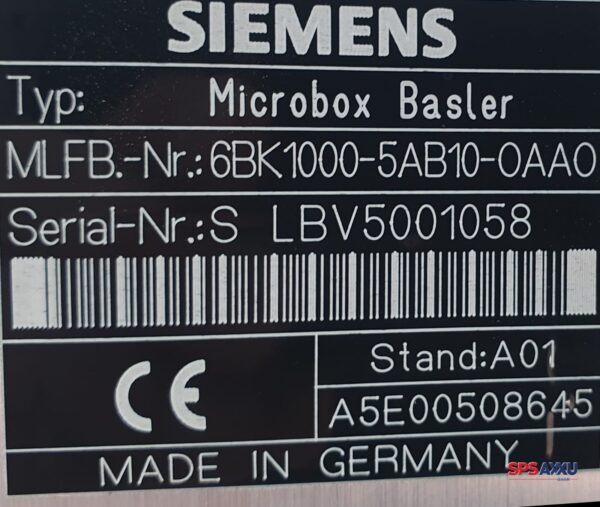SIEMENS SIMATIC 6BK1000-5AB10-0AA0  6BK1 000-5AB10-0AA0 Microbox Basler – Bild 2