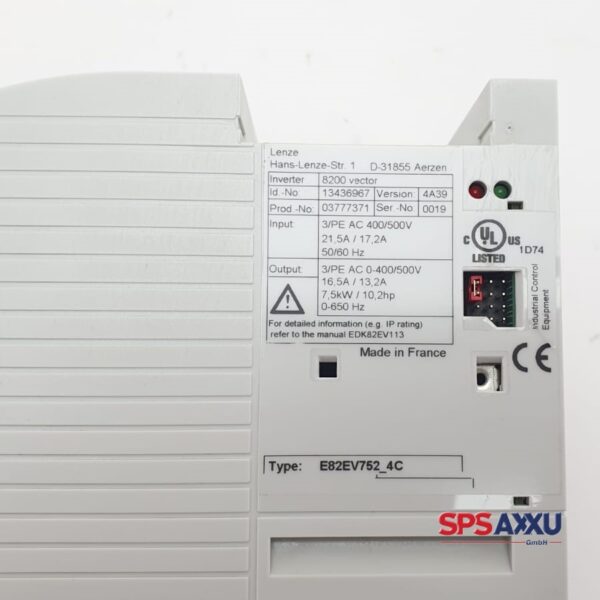 Lenze 8200 Vector E82EV752-4C E82EV752K4C Frequenzumrichter – Bild 3