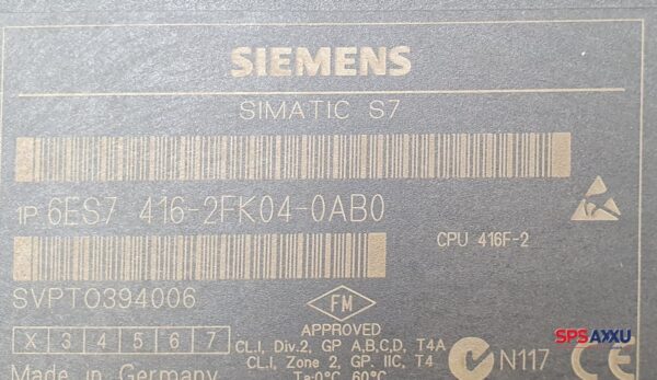 SIEMENS Simatic S7 CPU 416F-2   6ES7 416-2FK04-0AB0 MMC 6ES7 952-1AH00-0AA0 – Bild 3
