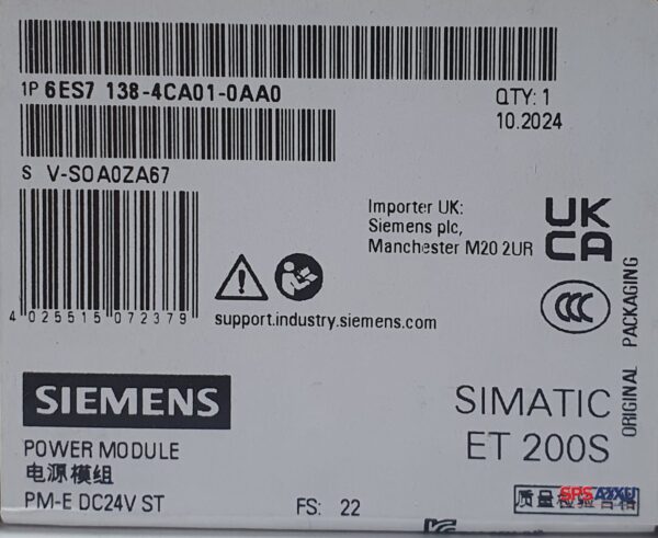 SIEMENS Simatic S7 6ES7138-4CA01-0AA0 6ES7 138-4CA01-0AA0 Powermodul – Bild 2