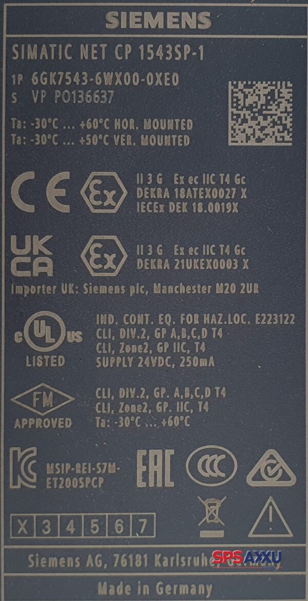 SIEMENS Simatic NET ET 200SPCP 6GK7 543-6WX00-0XE0  6GK7543-6WX00-0XE0 – Bild 2