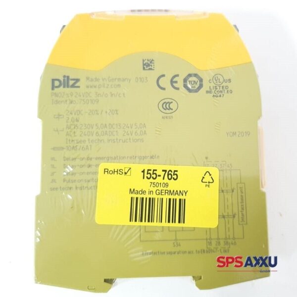 Pilz 750109  PNOZ s9 24VDC 3 n/o t 1 n/c t   Sicherheitsschaltgerät – Bild 5
