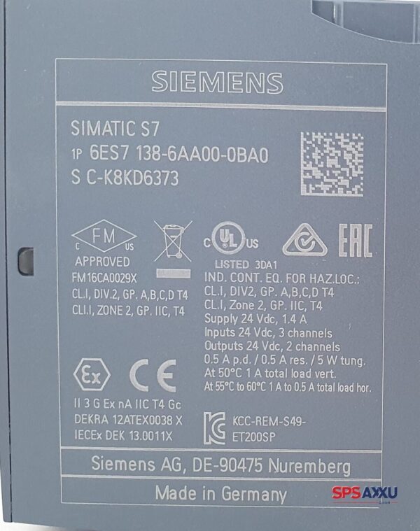 SIEMENS Simatic ET 200SP  6ES7138-6AA00-0BA0  6ES7 138-6AA00-0BA0 TM Count 1x24V – Bild 5
