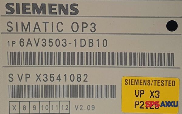 SIEMENS Simatic OP3 6AV3503-1DB10  6AV3 503-1DB10 Operator Panel – Bild 7
