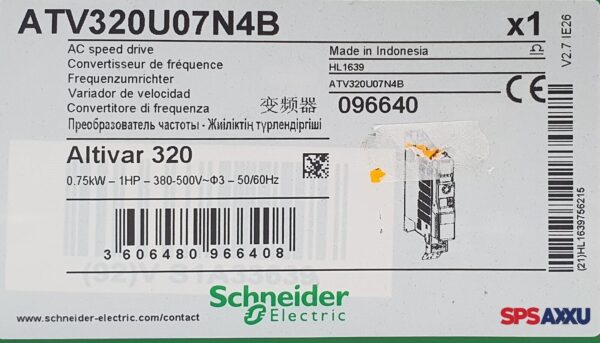 SCHNEIDER ELECTRIC Altivar ATV320U07N4B  Frequenzumrichter  Inverter 0,75kW – Bild 3