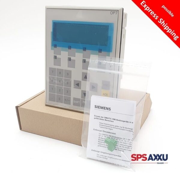 SIEMENS Operator Panel OP7-DP 6AV3 607-1JC20-0AX1 6AV3607-1JC20-0AX1