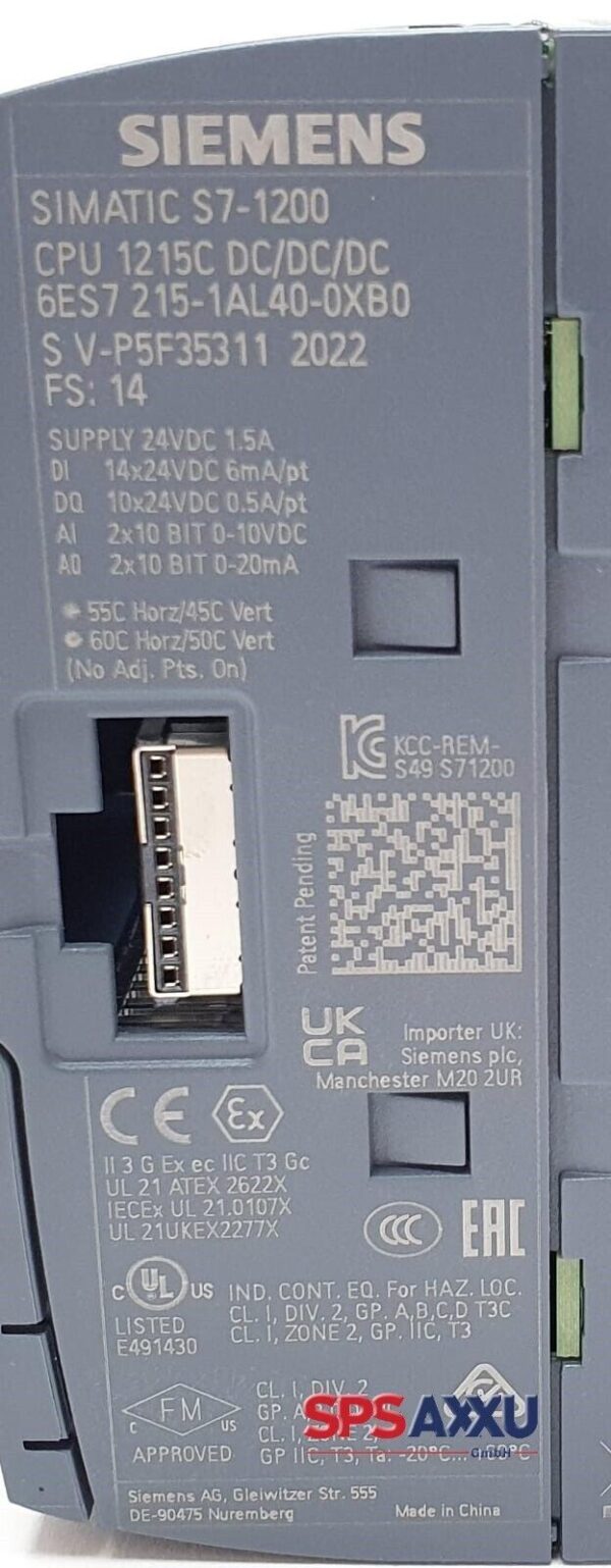 SIEMENS SIMATIC S7-1200  6ES7 215-1AL40-0XB0   6ES7215-1AL40-0XB0  F:14 – Bild 6