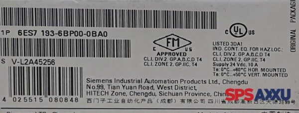 SIMENS Simatic ET 200SP   6ES7 193-6BP00-0BA0  6ES7193-6BP00-0BA0 FS:05 – Bild 4