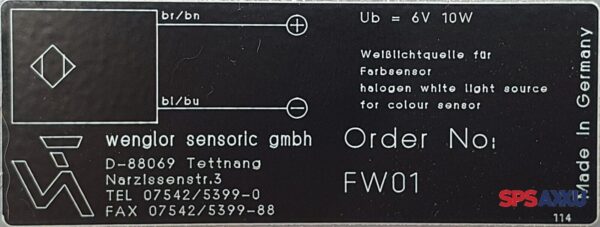 Wenglor FW01 Weißlichtquelle Farbsensor – Bild 4