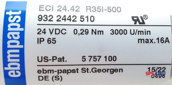 ebmpapst  ECI 24.42 R35i-500 Getriebe  9322442510  Bremse  932 2442 510 – Bild 5