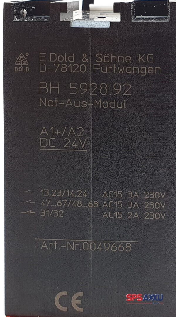 E.Dold BH 5928.92 Not-Aus-Modul Supply  Sichereitsrelais – Bild 5