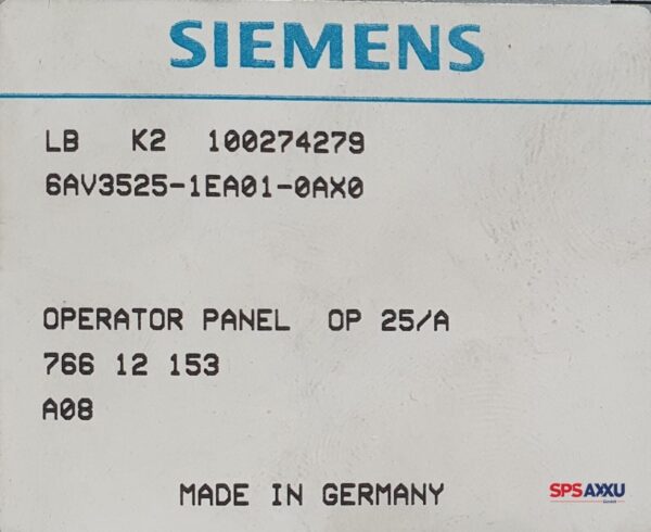 SIEMENS Operator Panel Coros OP 25/A 6AV3525-1EA01-0AX0  6AV3 525-1EA01-0AX0 A08 – Bild 6