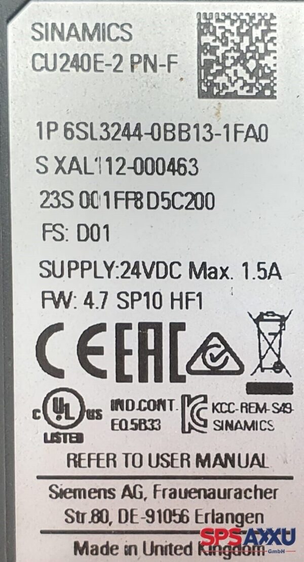 SIEMENS Sinamics Power Module PM240-2  6SL3210-1PE23-3AL0  6SL3244-0BB13-1FA0 – Bild 7