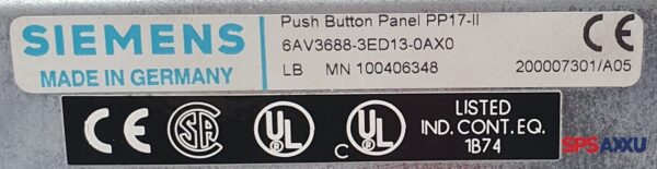 SIEMENS Simatic Panel Push Button PP17-11 6AV3688-3ED13-0AX0 6AV3 688-3ED13-0AX0 – Bild 7