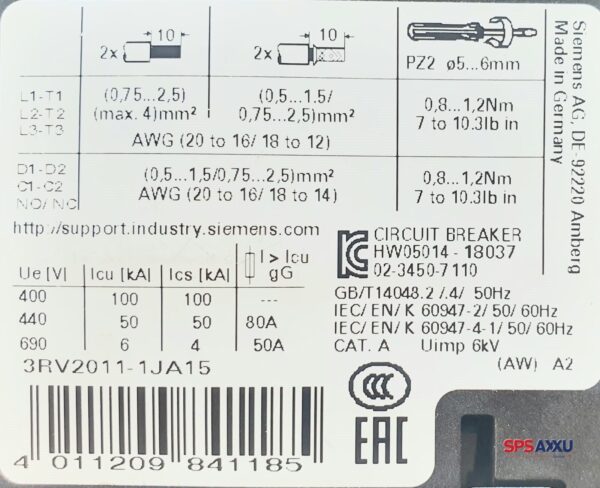SIEMENS Sirius Leistungsschalter 3RV2011-1JA15 3RV 2011-1JA15 – Bild 5