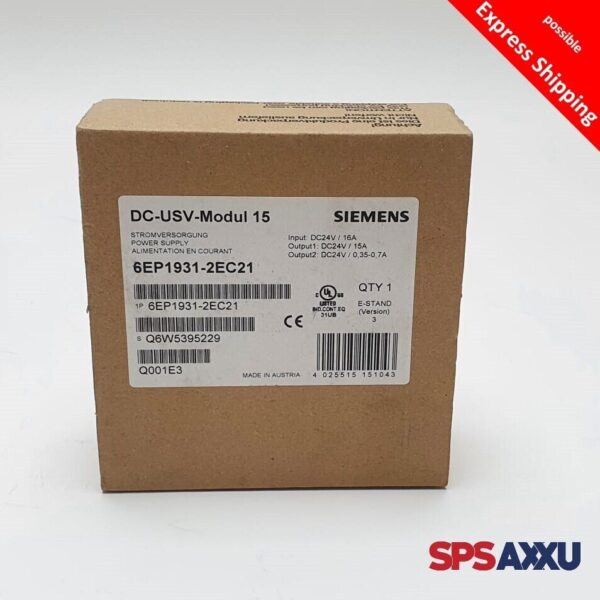 SIEMENS Sitop DC-USV Modul 15  6EP1 931-2EC21   6EP1931-2EC21   E:3