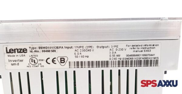 LENZE SMD Frequenzumrichter  Inverter ESMD551X2SFA ESMD551X2SFA000XX1MB5 0,55kw – Bild 6