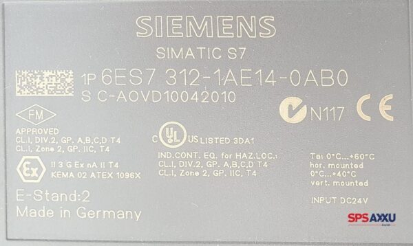 SIEMENS Simatic S7-300 CPU 6ES7 312-1AE14-0AB0  6ES7312-1AE14-0AB0  E:2 – Bild 6