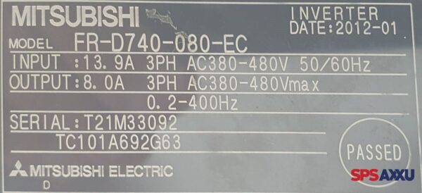Mitsubishi Inverter  D700  FR-D740-080-EC    FRD740080EC 400V Frequenzumrichter – Bild 6