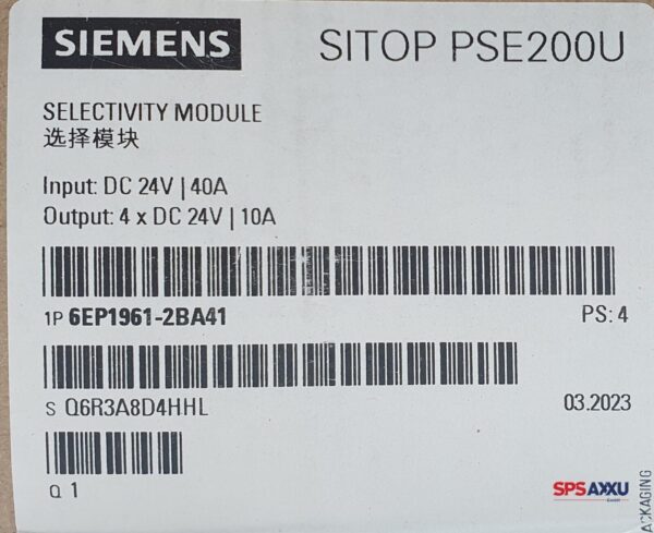 SIEMENS SITOP  PSE200U Selectivity Module 6EP1961-2BA41  6EP1 961-2BA41   F:4 – Bild 3