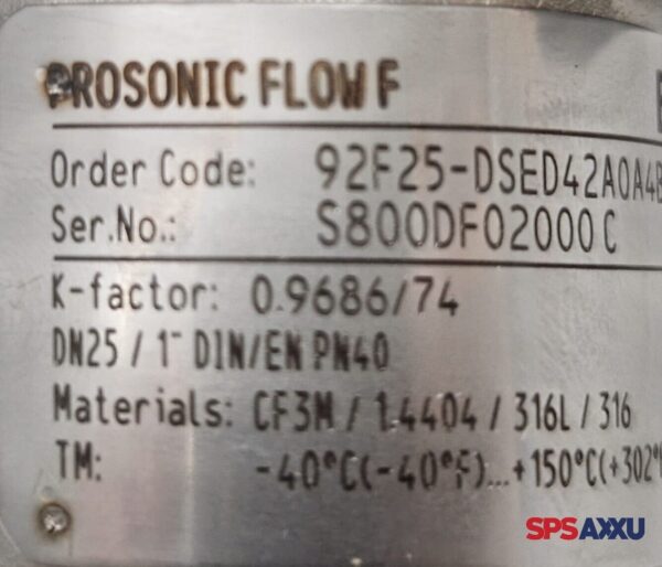 Endress+Hauser  PROSONIC  FLOW F  92F25-DSED42A0A4BA – Bild 4