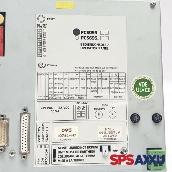 LAUER PCS095 Topline Mini Operator Panel Bedienpanel PG 095.507.A – Bild 6