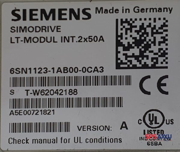 SIEMENS  Simodrive LT-Modul INT.2x50A 6SN1123-1AB00-0CA3 6SN1 123-1AB00-0CA3 V:A – Bild 5