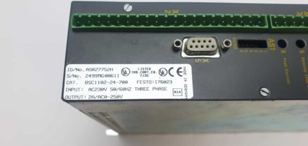 BALDOR BSC1102-24-700 AC Servo Drive ASR27752H 27752G Festo 176023 – Bild 5