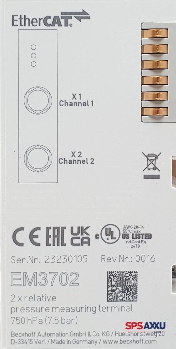 Beckhoff EM3702 EtherCAT-Klemme, 2-Kanal-Analog-Eingang   Rev.Nr.0016 – Bild 6