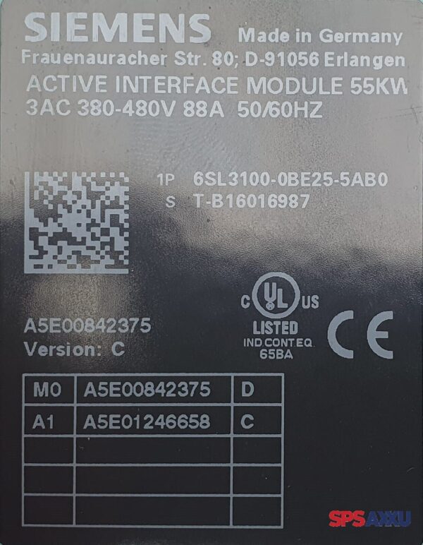 SIEMENS Sinamics Active Interface Module 6SL3100-0BE25-5AB0  6SL3 100-0BE25-5AB0 – Bild 5